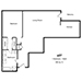 432 North Palm Drive - 1 Bedroom, 1 Bath - Floor Plan